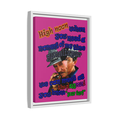 high noon - framed canvas art (pink)