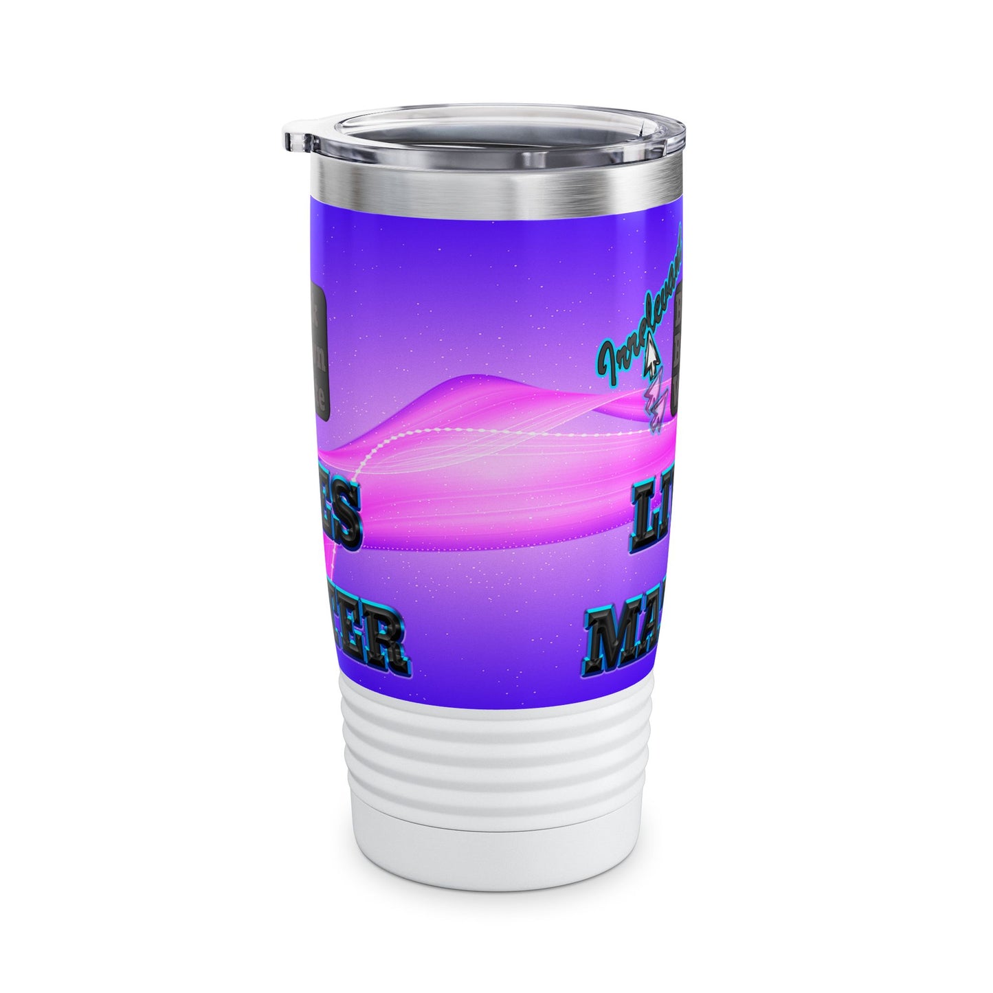 irrelevant - Ringneck Tumbler, 20oz (purple-pink wave)