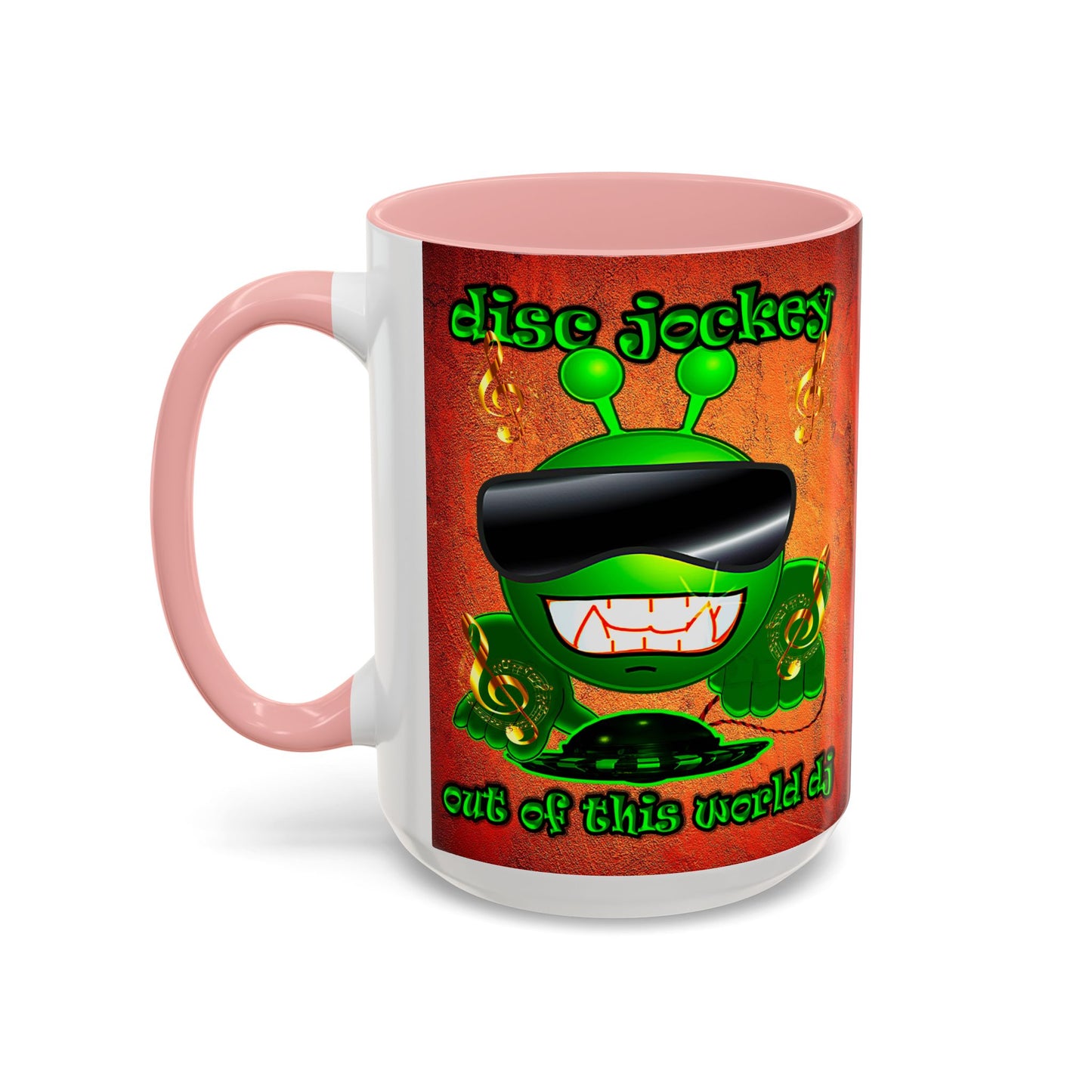 disc jockey - Accent Mug (burnt orange)