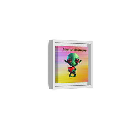 I don't care that your grey - framed canvas art (color blur)