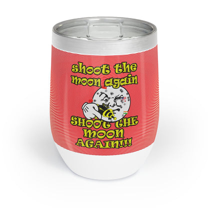 shoot the moon again - Chill Wine Tumbler (yellow-orange wave)