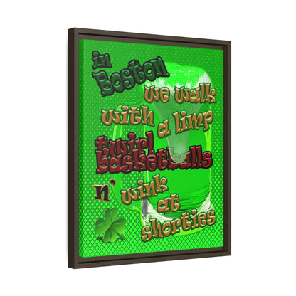 celtics logo - framed canvas art (logo green)