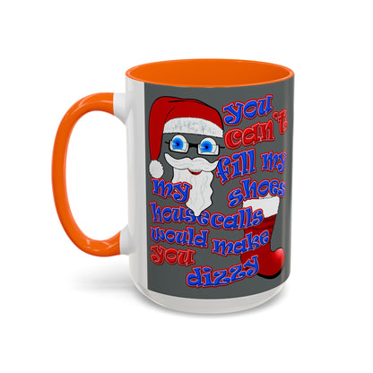 santa's shoes - Accent Mug (dark grey)