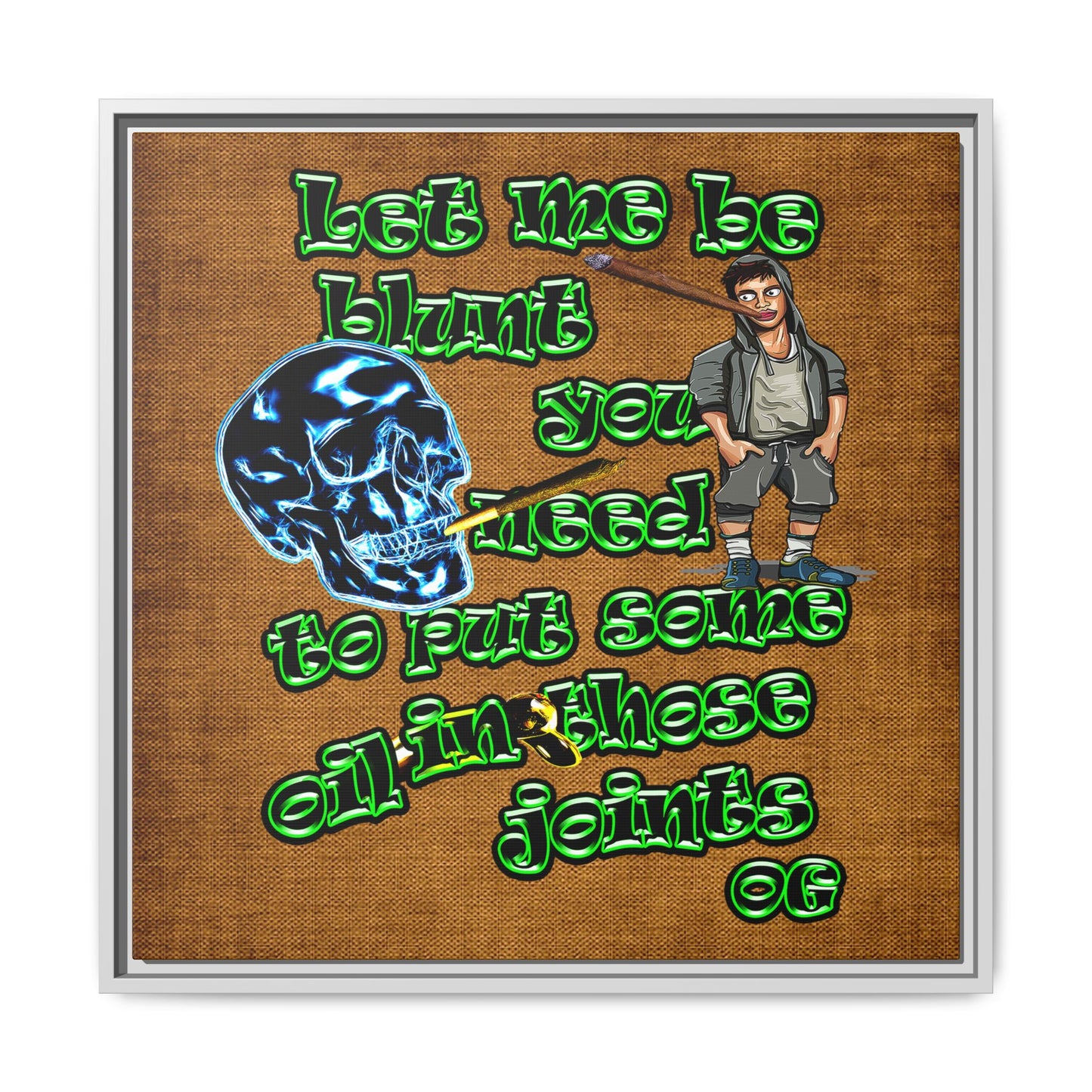 og - framed canvas art (brown papyrus)