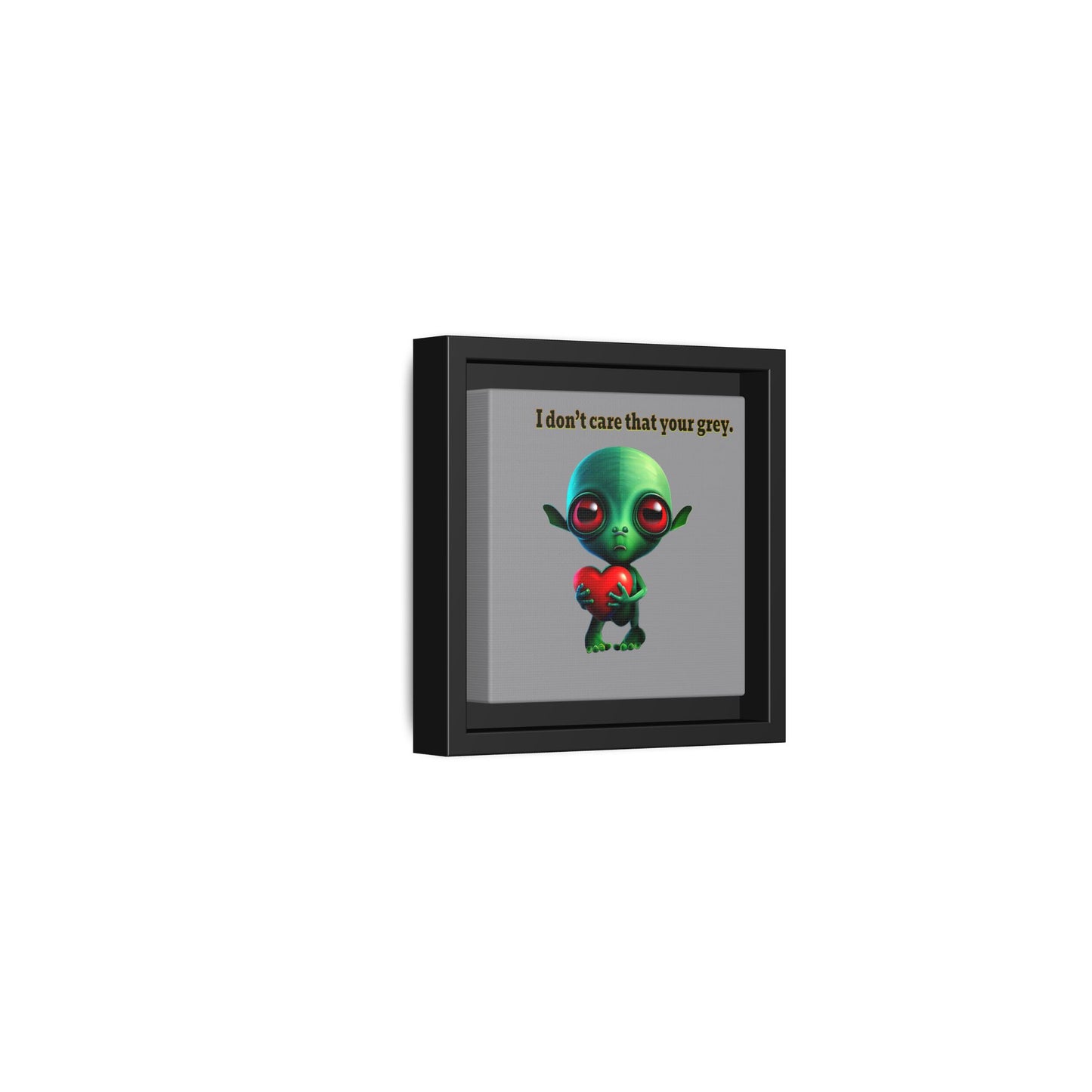 I don't care that your grey - framed canvas art (grey)