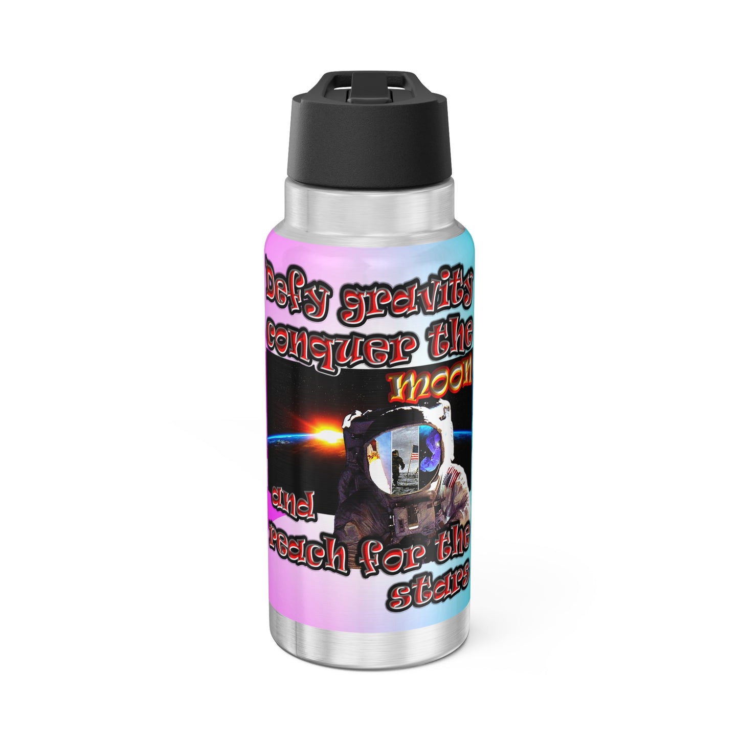 defy conquer reach - Gator Tumbler, 32oz  (light blue-pink wave)