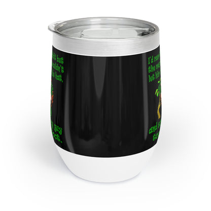 turtle race - Chill Wine Tumbler (black)