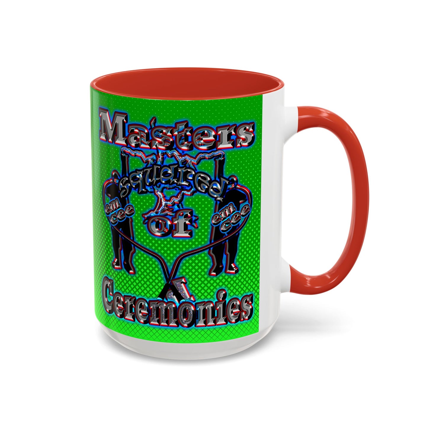 em cee squared - Accent Mug (logo green)