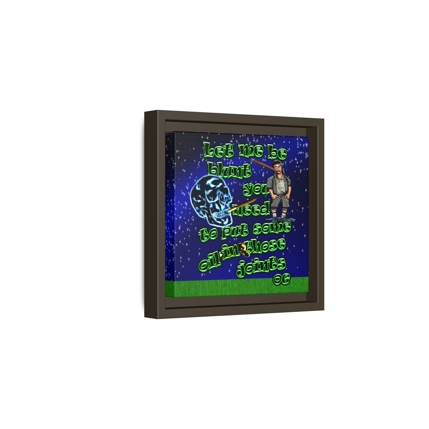 og - framed canvas art ('snoops' background)