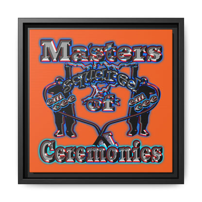 em cee squared - framed canvas art (orange)
