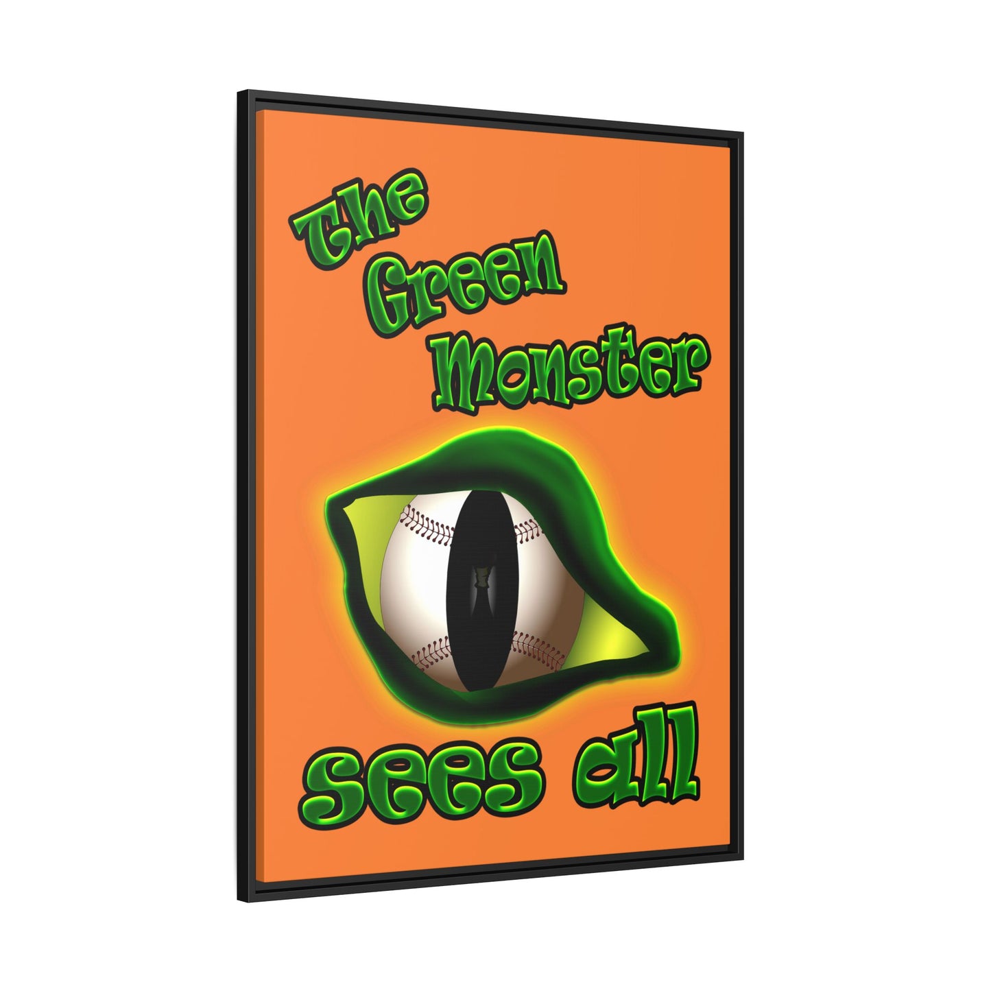 green monster - framed canvas art (crusta)