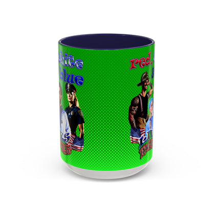 rw&b lives matter - Accent Mug (logo green)