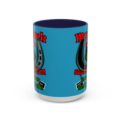 my luck - Accent Mug (turquoise)