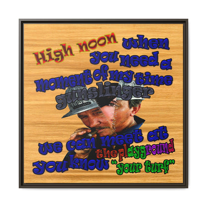 high noon - framed canvas art (butterscotch wood finish)