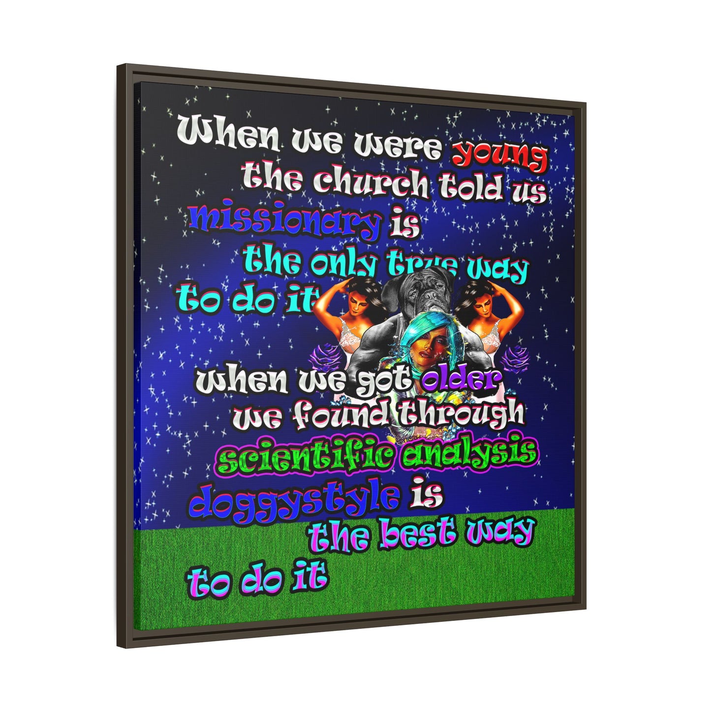 doggystyle - framed canvas art ('snoops' background)