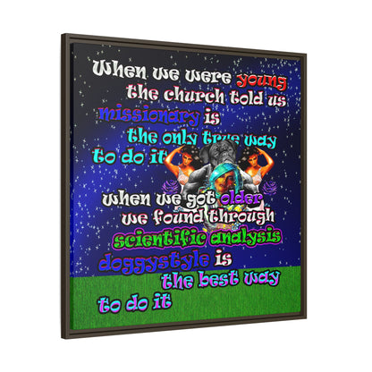 doggystyle - framed canvas art ('snoops' background)