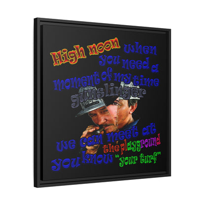high noon - framed canvas art (black)