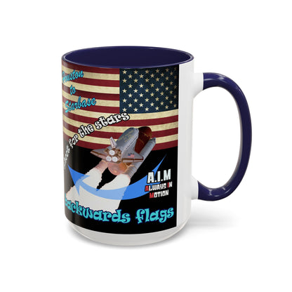 shoot for the stars - Accent Mug (black)