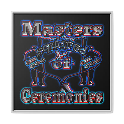 em cee squared - framed canvas art (black)