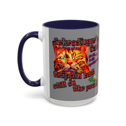 schrodinger's cat - Accent Mug (grey)