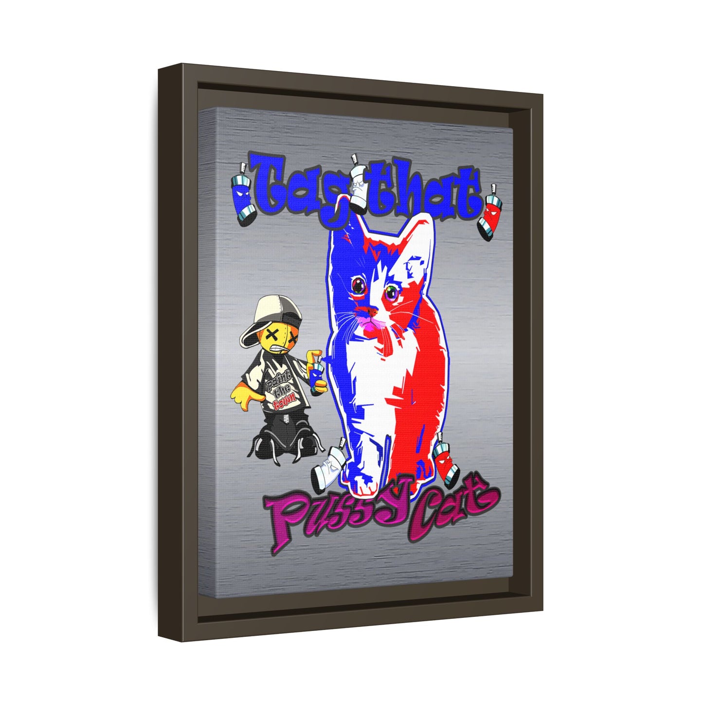 tag that - framed canvas art (brushed nickel)