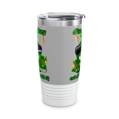 disc jockey - Ringneck Tumbler, 20oz (light grey)