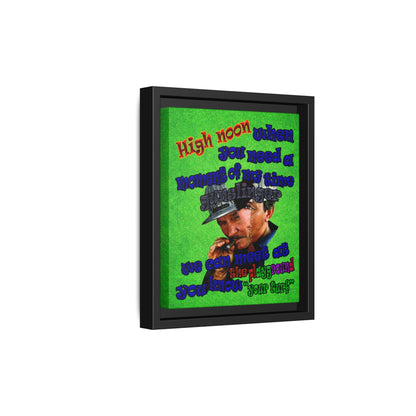 high noon - framed canvas art (green turf)