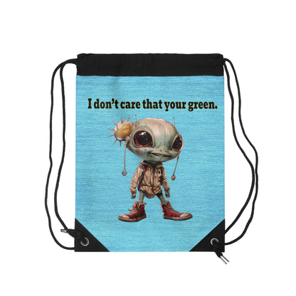 I don't care that your grey - Drawstring Bag (faded blue)