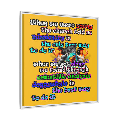 doggystyle - framed canvas art (yellow)