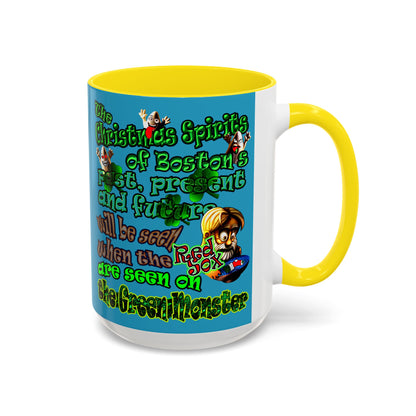 christmas spirits of boston - Accent Mug (turquoise)