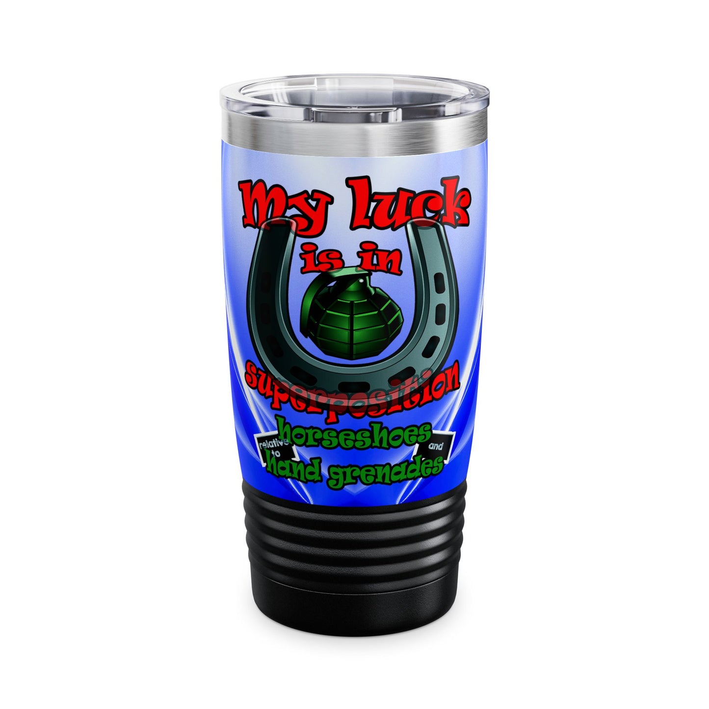 my luck - Ringneck Tumbler, 20oz (blue-white wave)