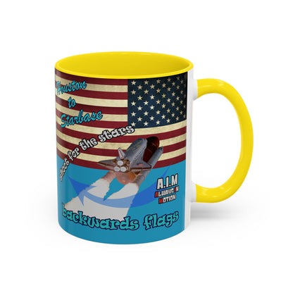 shoot for the stars - Accent Mug (turquoise)