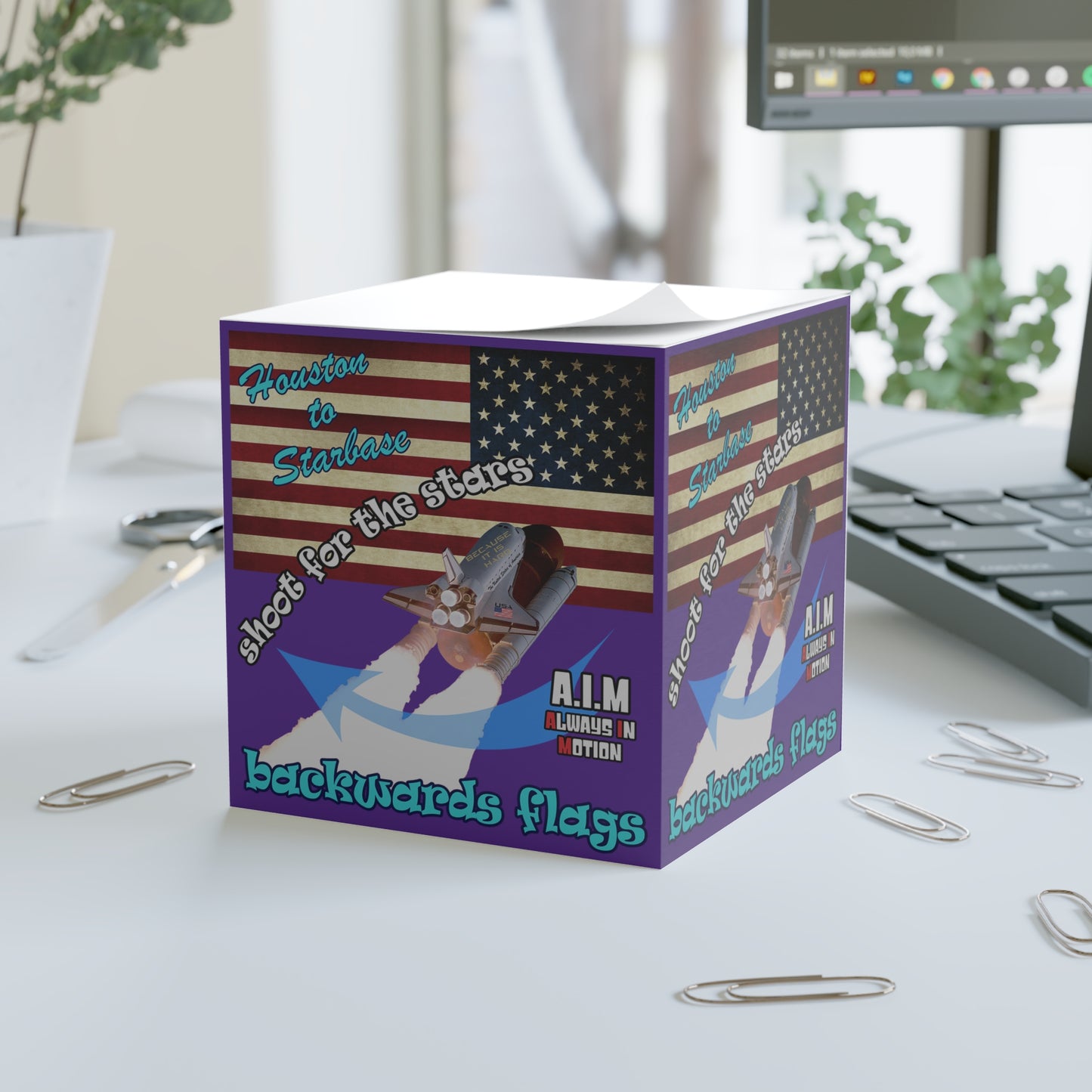 shoot for the stars - note cube (purple)