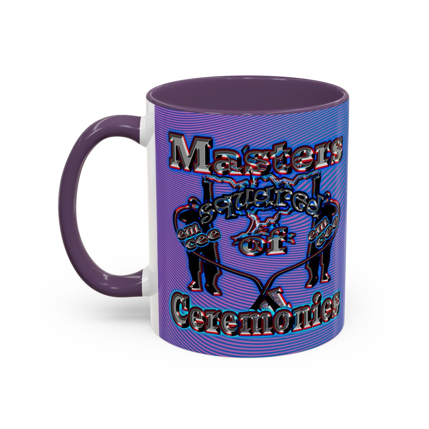 em cee squared - Accent Mug (light blue-purple wave)