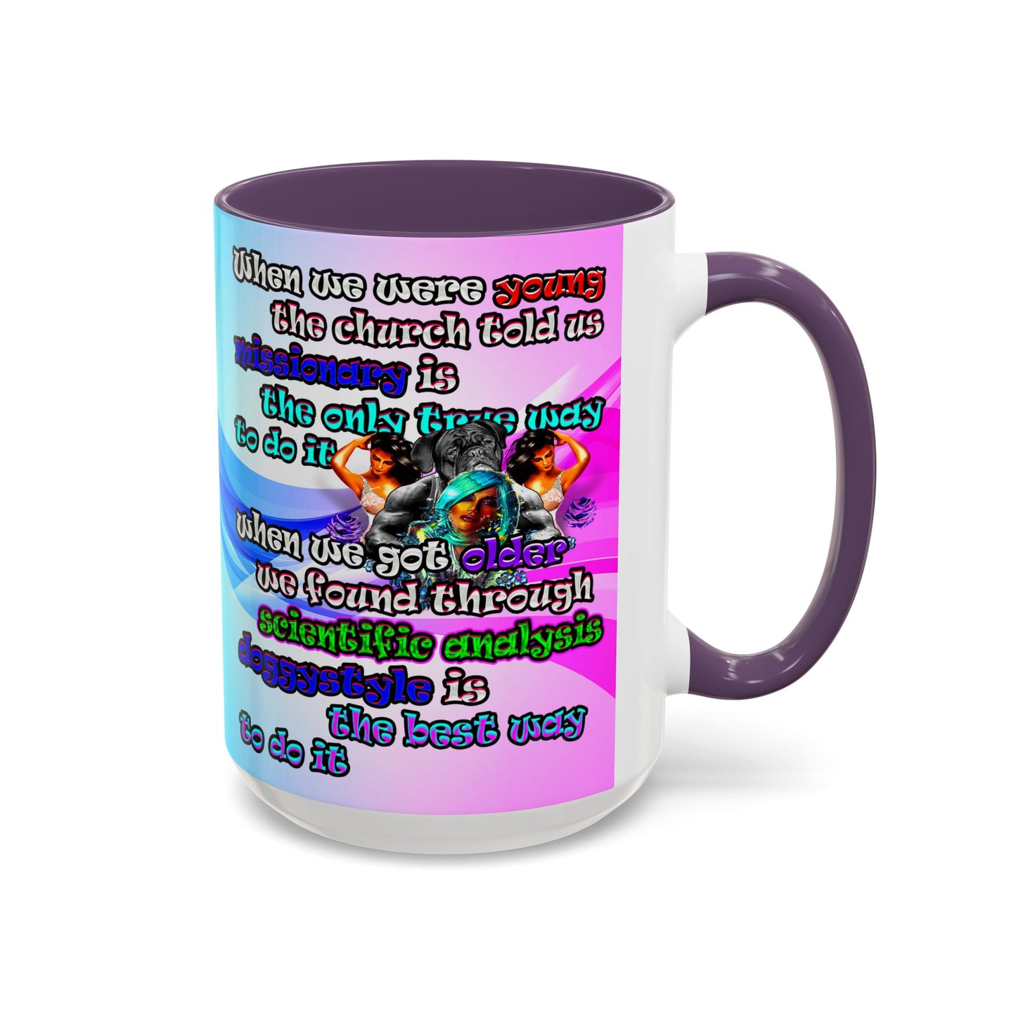 doggystyle - Accent Mug (light blue-pink wave)