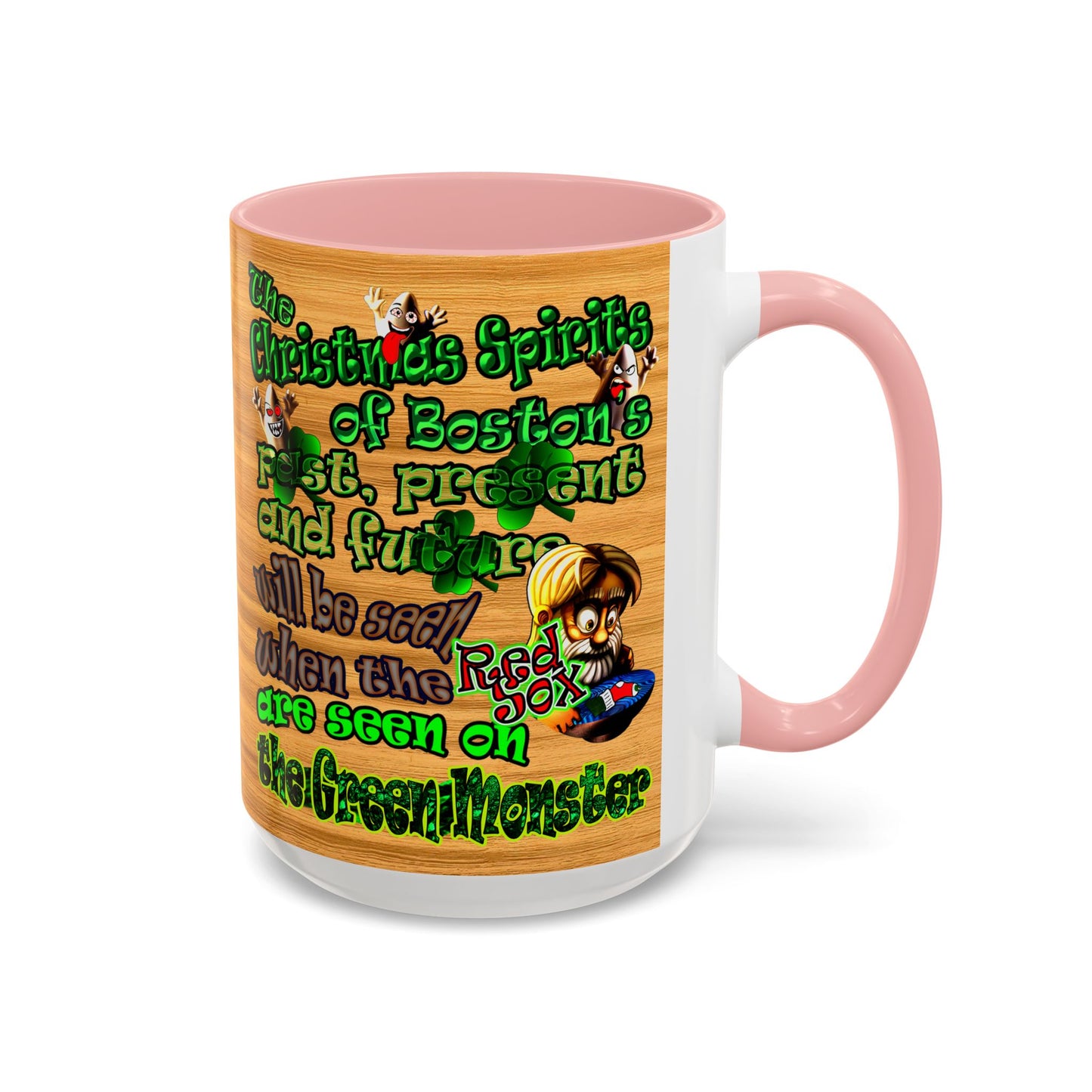 christmas spirits of boston - Accent Mug (butterscotch wood finish)