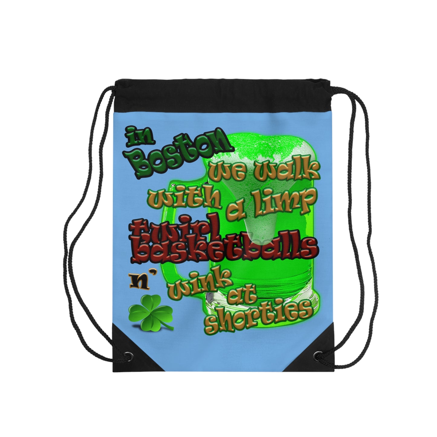 celtics logo - Drawstring Bag (light blue)