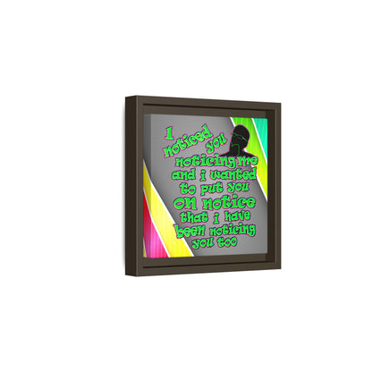 noticed you noticing - framed canvas art (rainbow split)