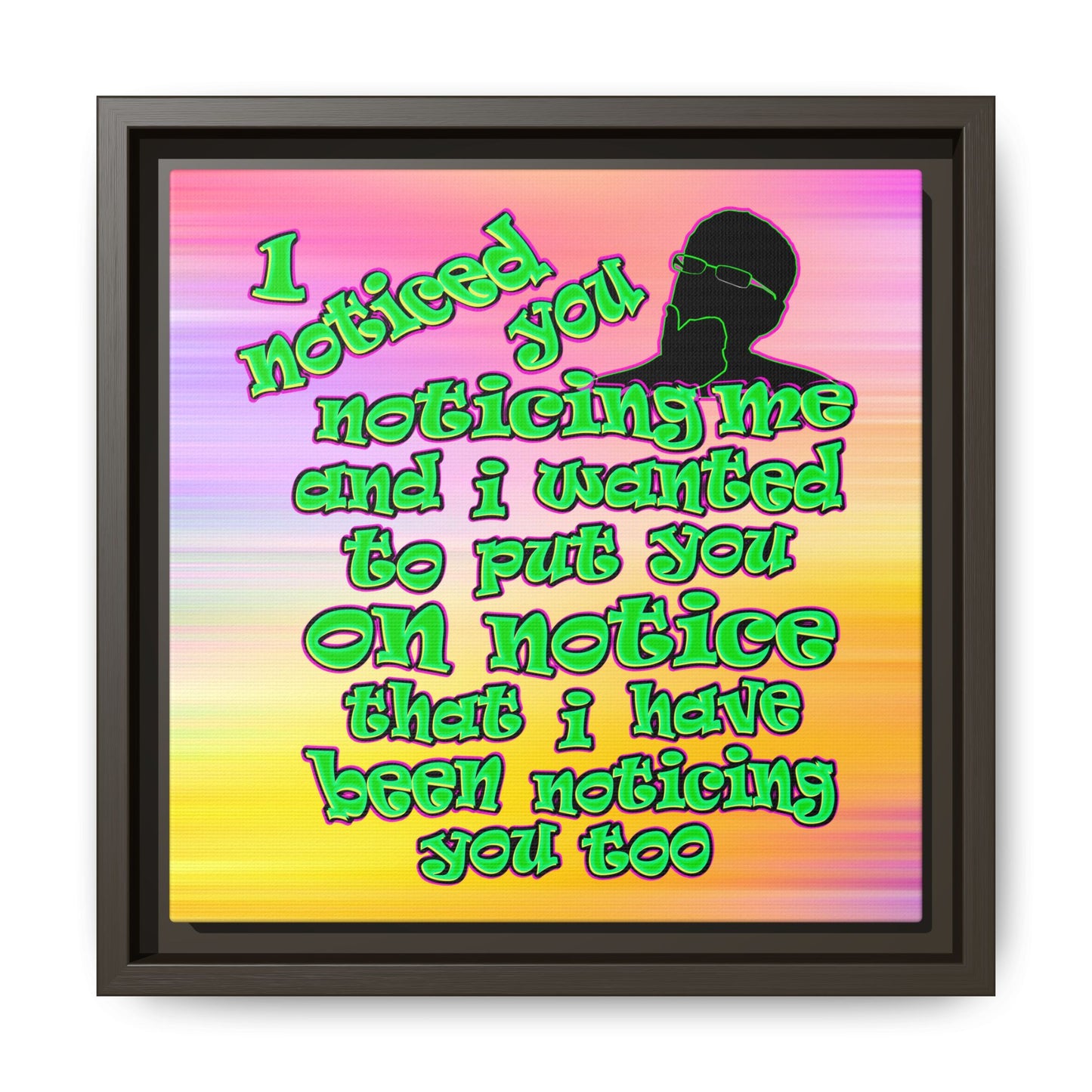 noticed you noticing - framed canvas art (color blur)