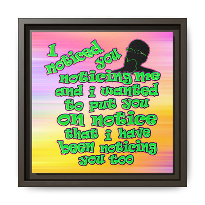 noticed you noticing - framed canvas art (color blur)