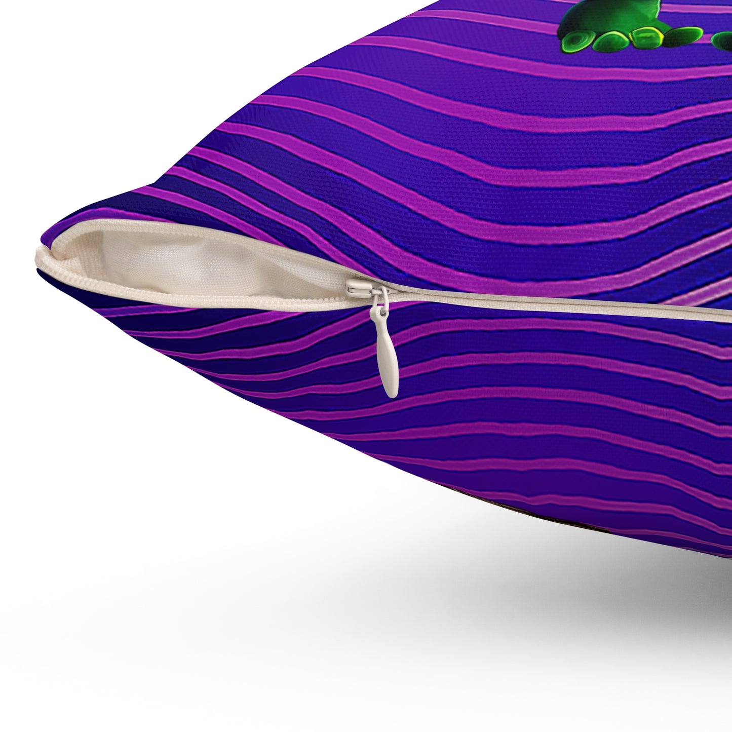 I don't care that your grey - Spun Polyester Square Pillow - (purple wave)