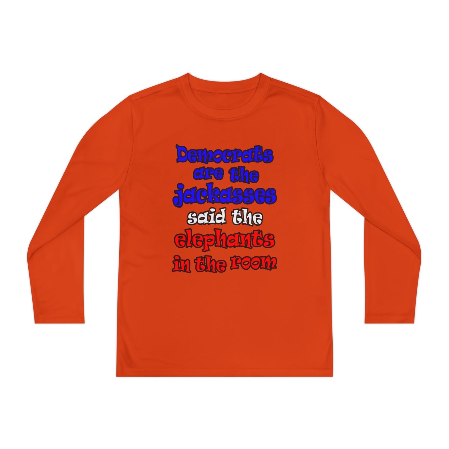 donkeys and elephants - Youth Long Sleeve Competitor Tee