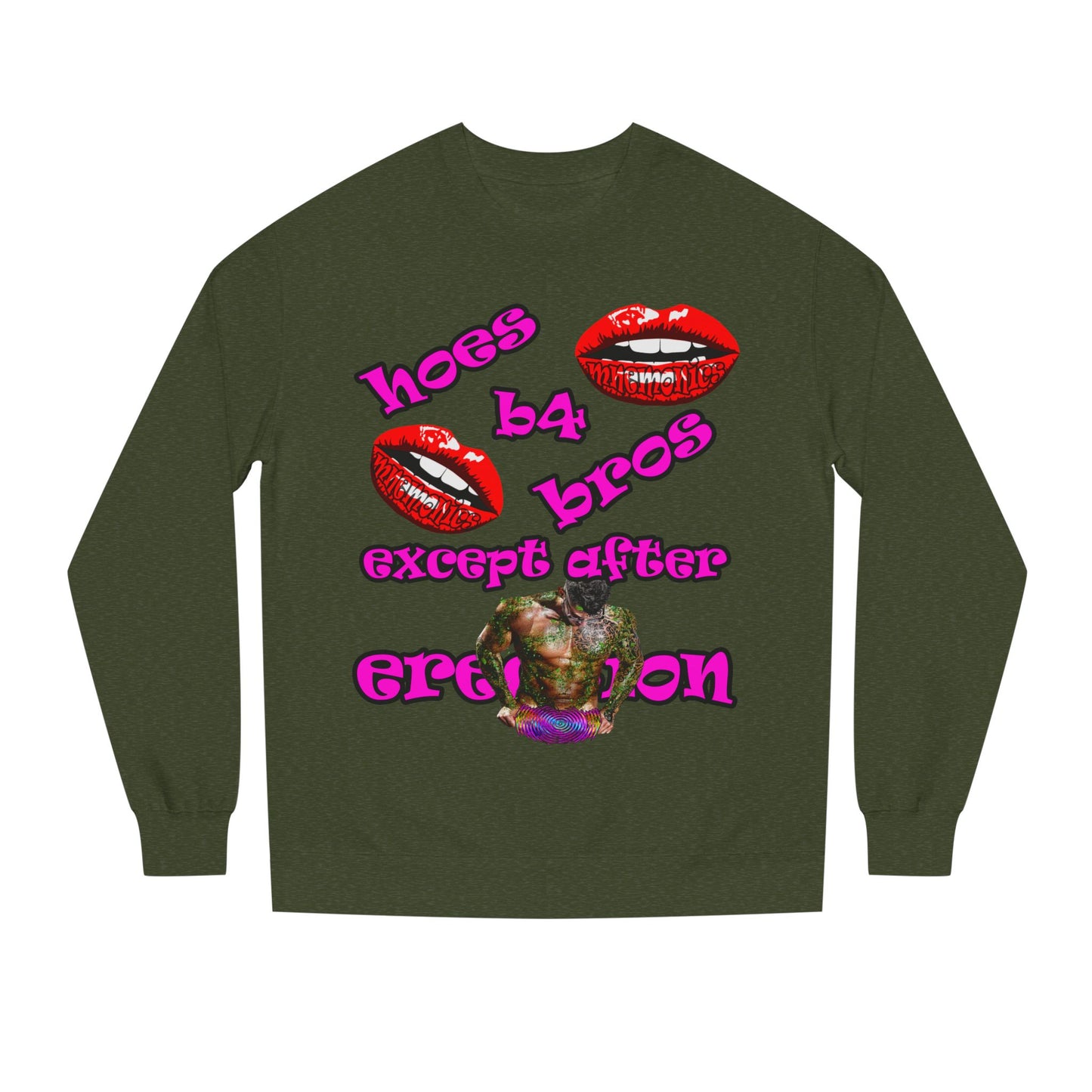 hoes b4 bros - Unisex Crew Neck Sweatshirt