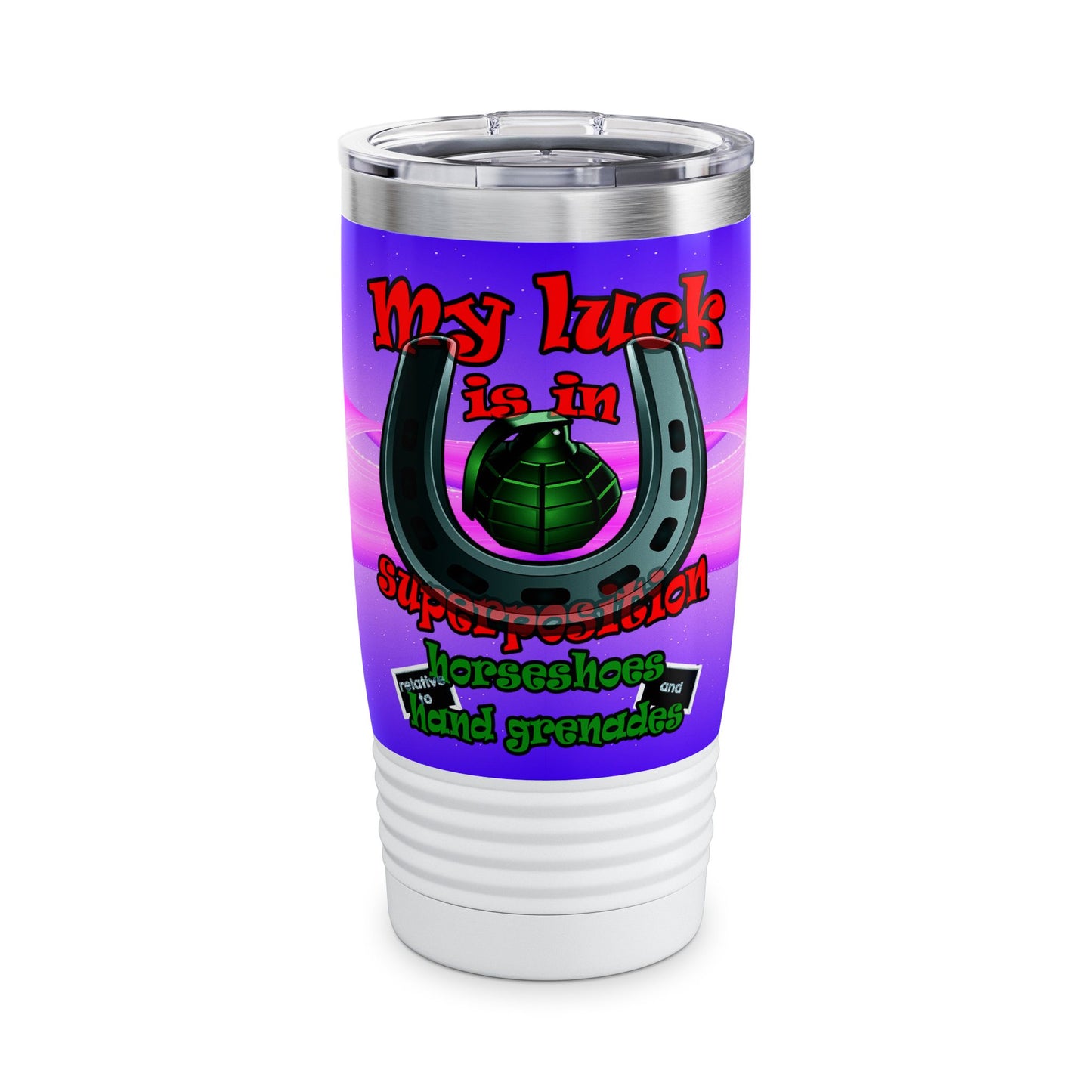 my luck - Ringneck Tumbler, 20oz (purple-pink wave)