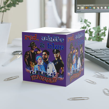 rw&b lives matter - note cube (purple)