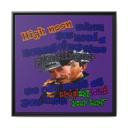 high noon - framed canvas art (purple)