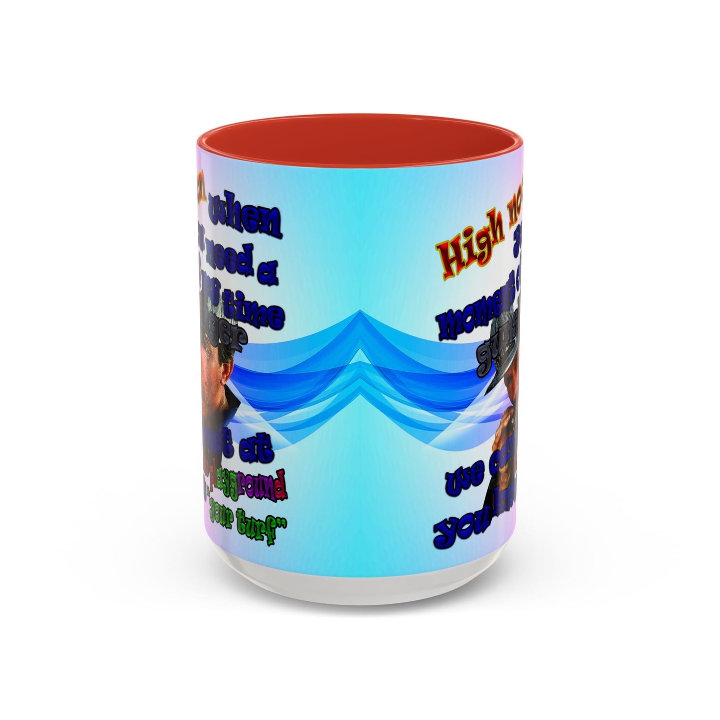 high noon - Accent Mug (light blue-pink wave)
