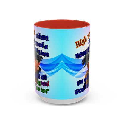 high noon - Accent Mug (light blue-pink wave)