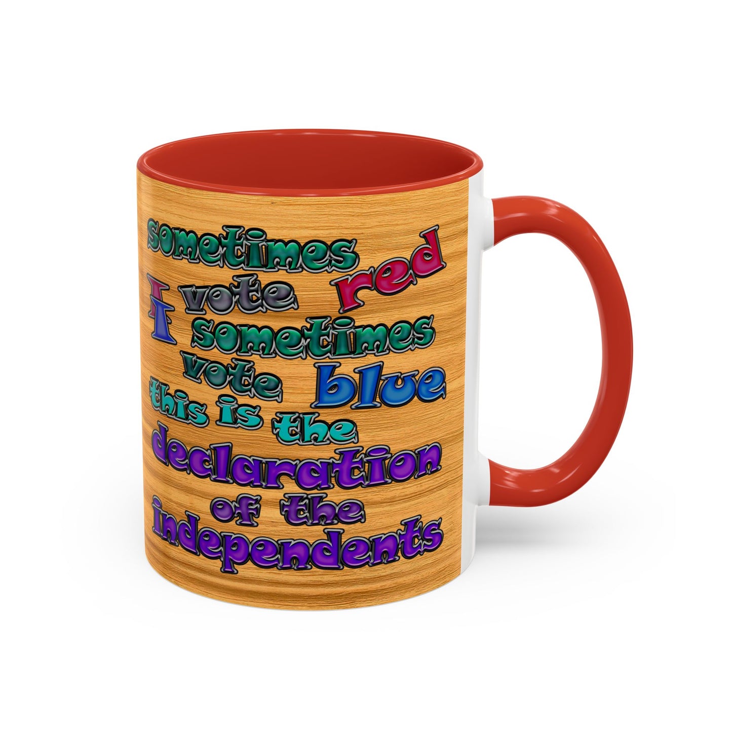 declaration of the independents - Accent Mug (butterscotch wood finish)
