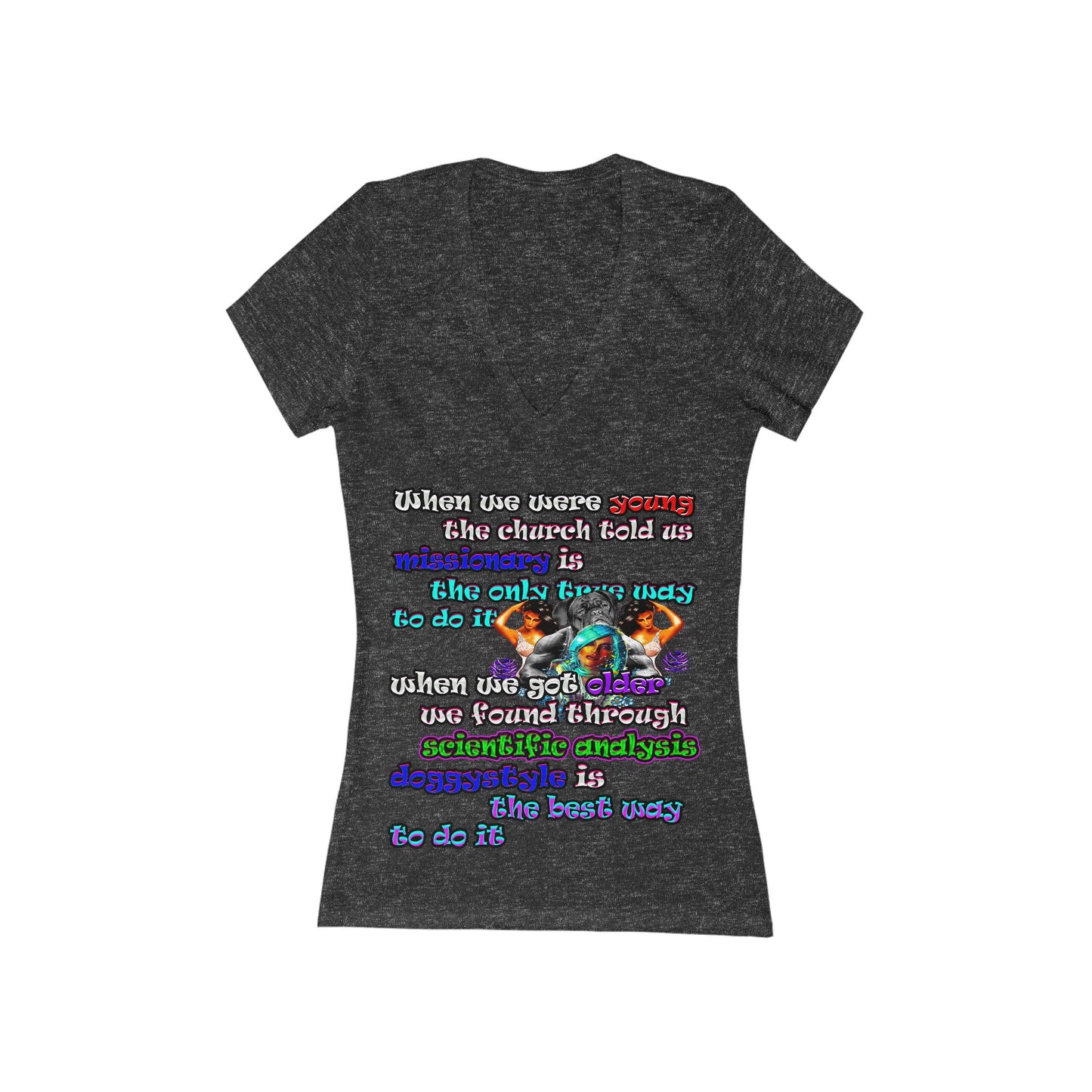 doggystyle - Women's Jersey Short Sleeve Deep V-Neck Tee